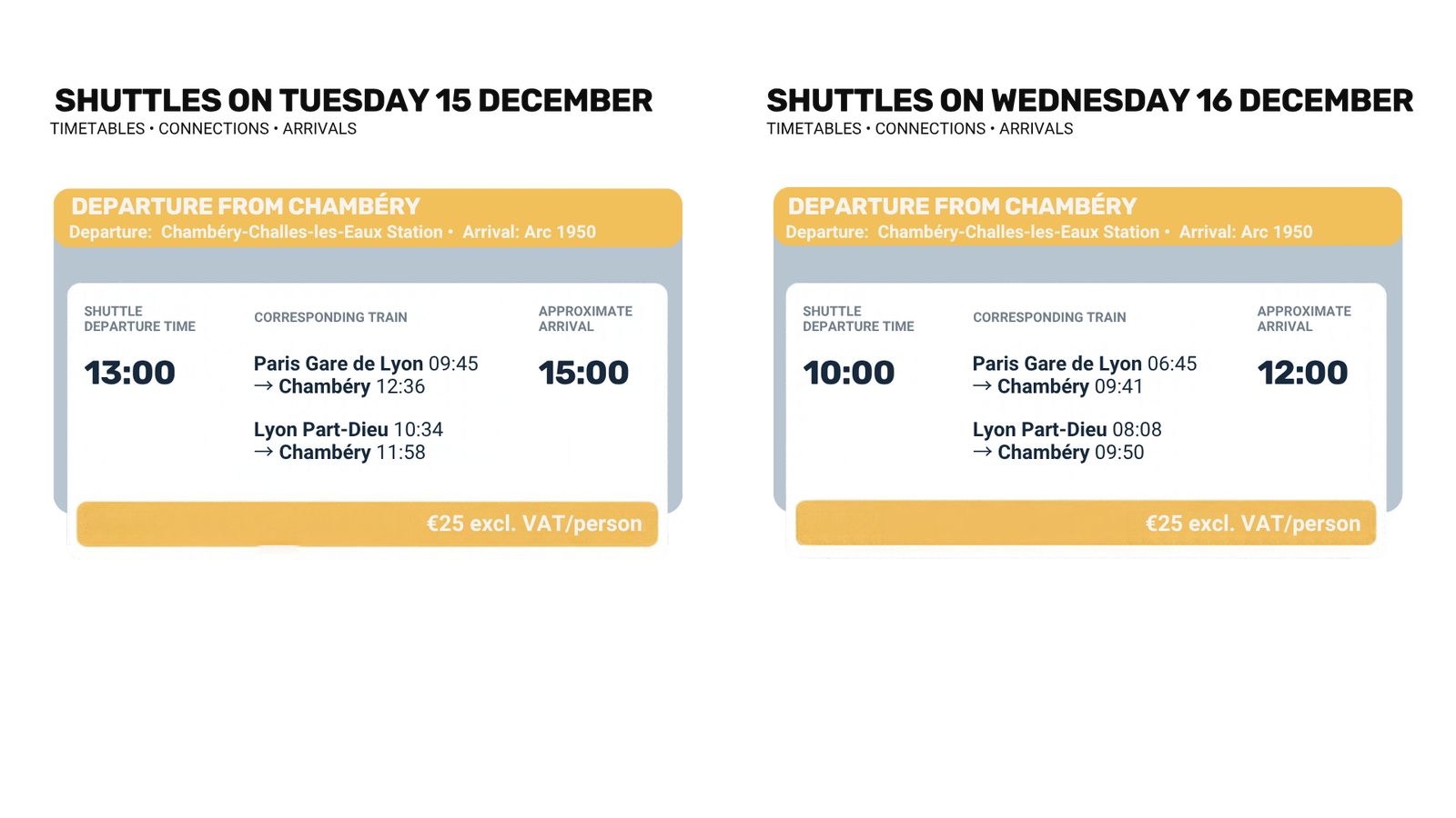 Sommet shuttle schedule 2026